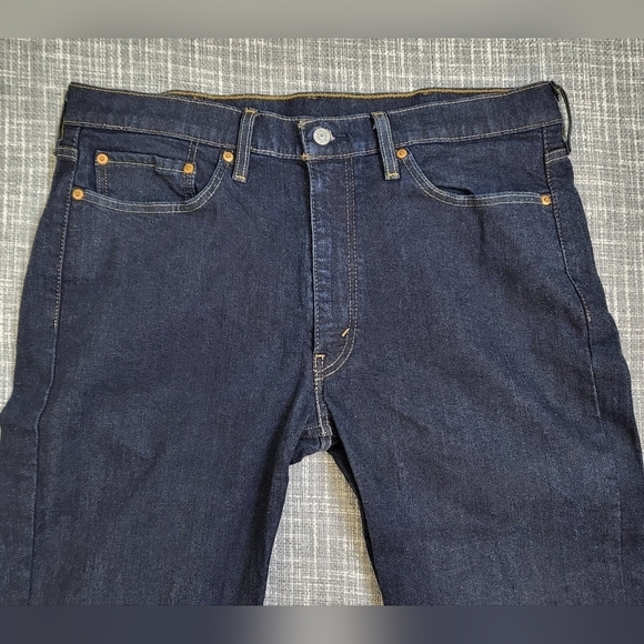 Levi's 514 Flex Straight Fit Jeans Dark Wash Blue Men's 38 (Actual 37x31) - Picture 1 of 11